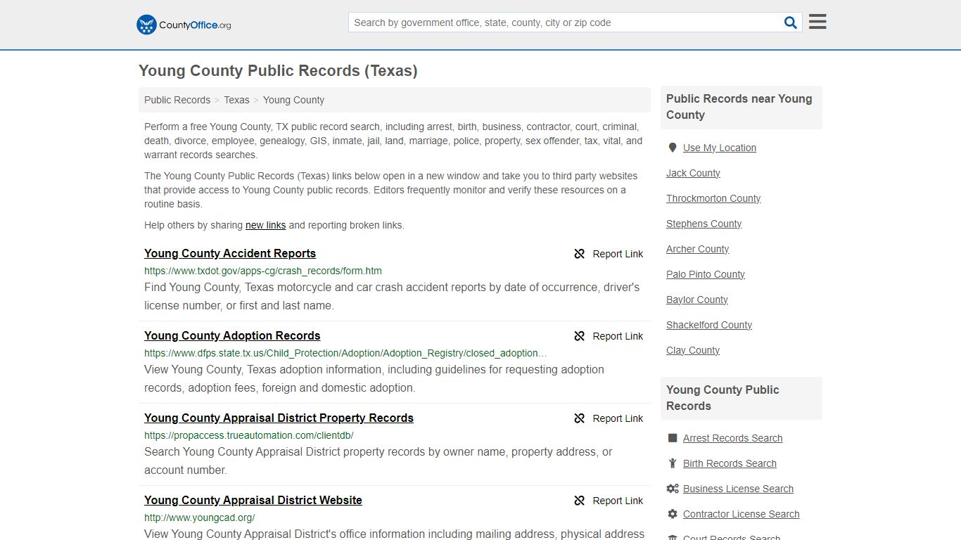 Young County Public Records (Texas) - County Office