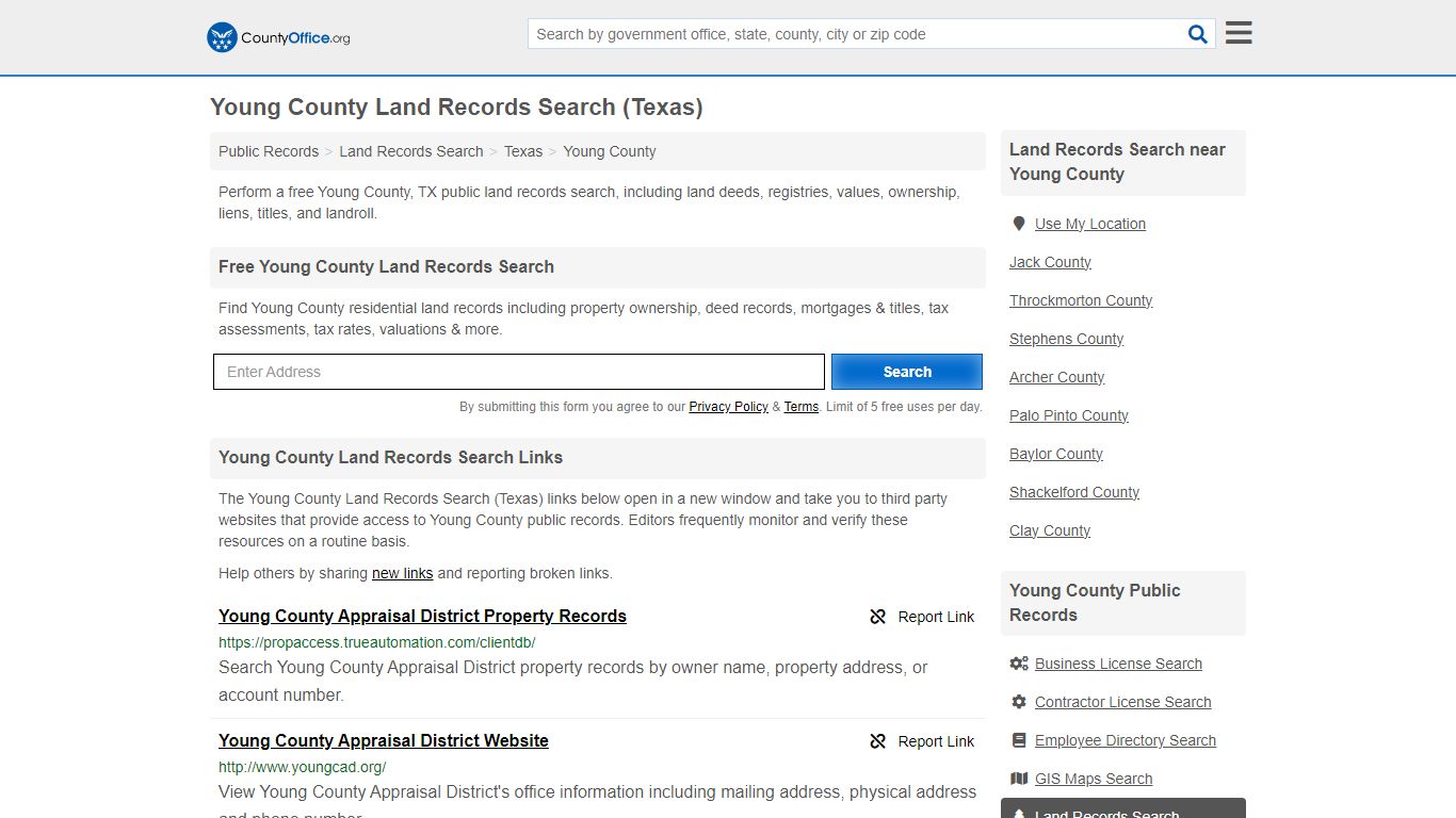 Young County Land Records Search (Texas) - County Office